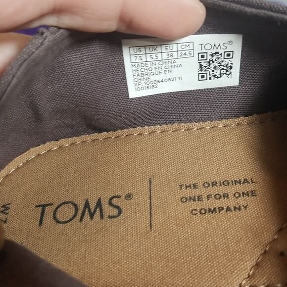 NWOT Tom's Alpargata Canvas Sneaker Grey - Picture 5 of 5